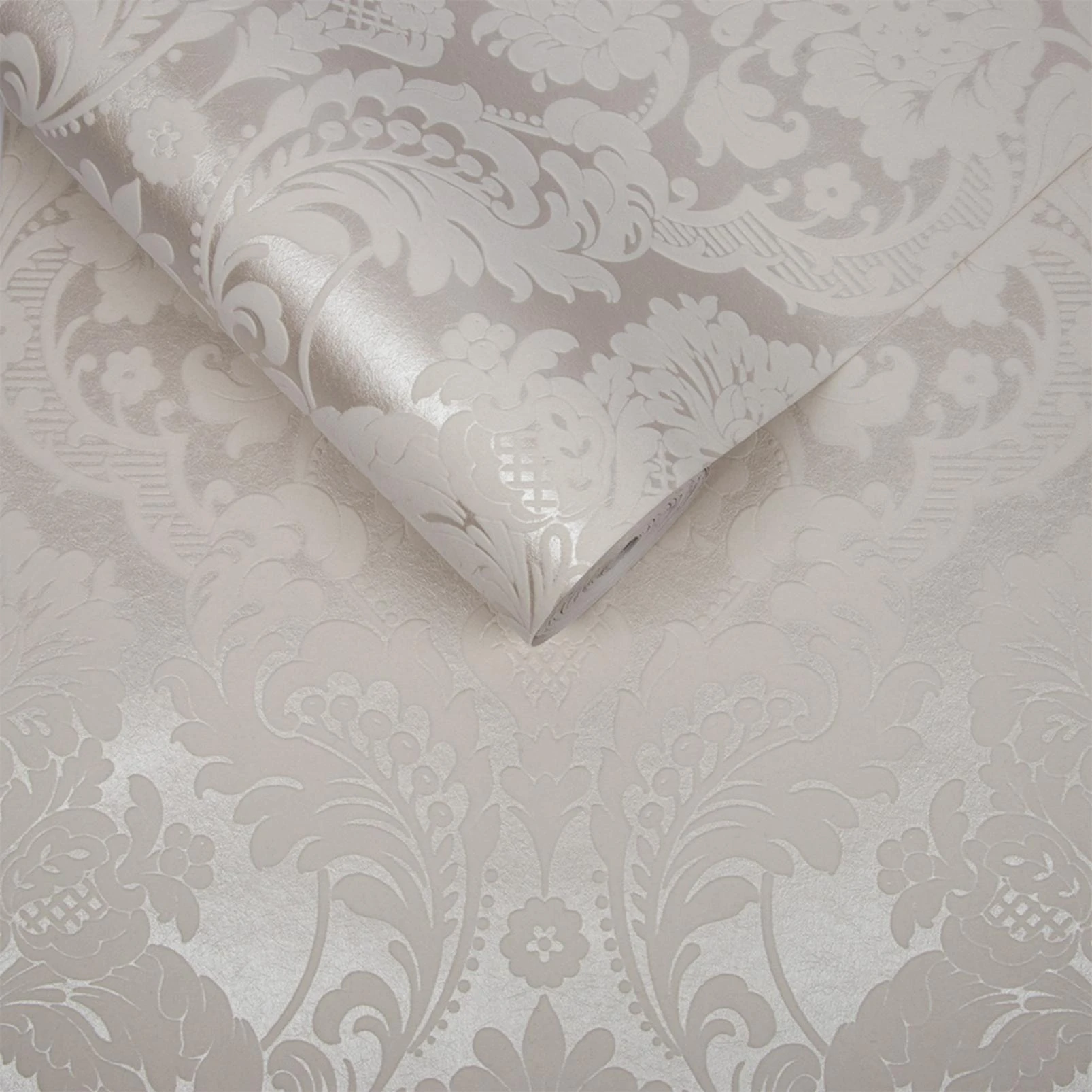 Gothic Damask Flock White Wallpaper - 104565_ROLLSHOT_GOTHIC DAMASK FLOCK WHITE_01.jpg