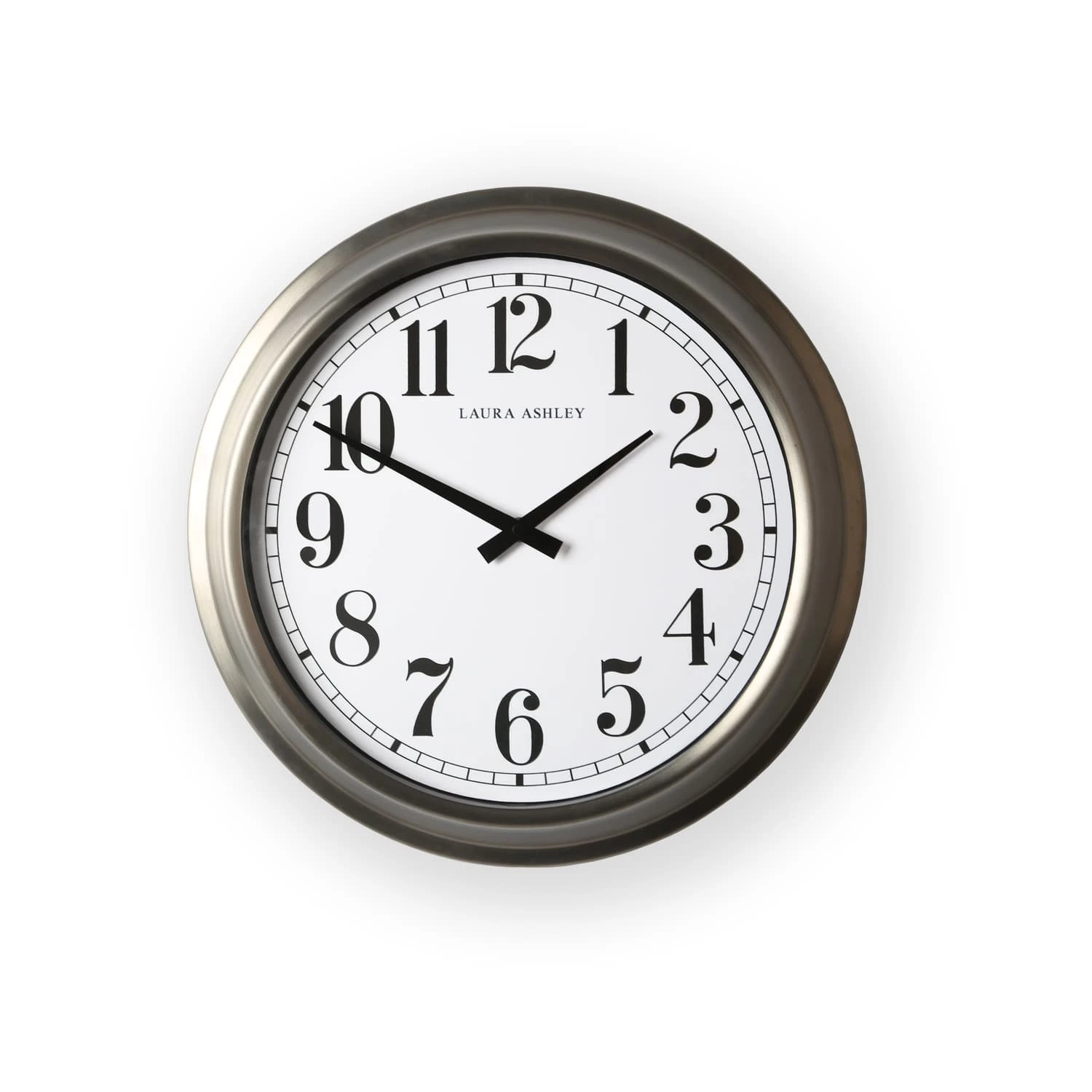 Gibson Large Brushed Stainless Clock