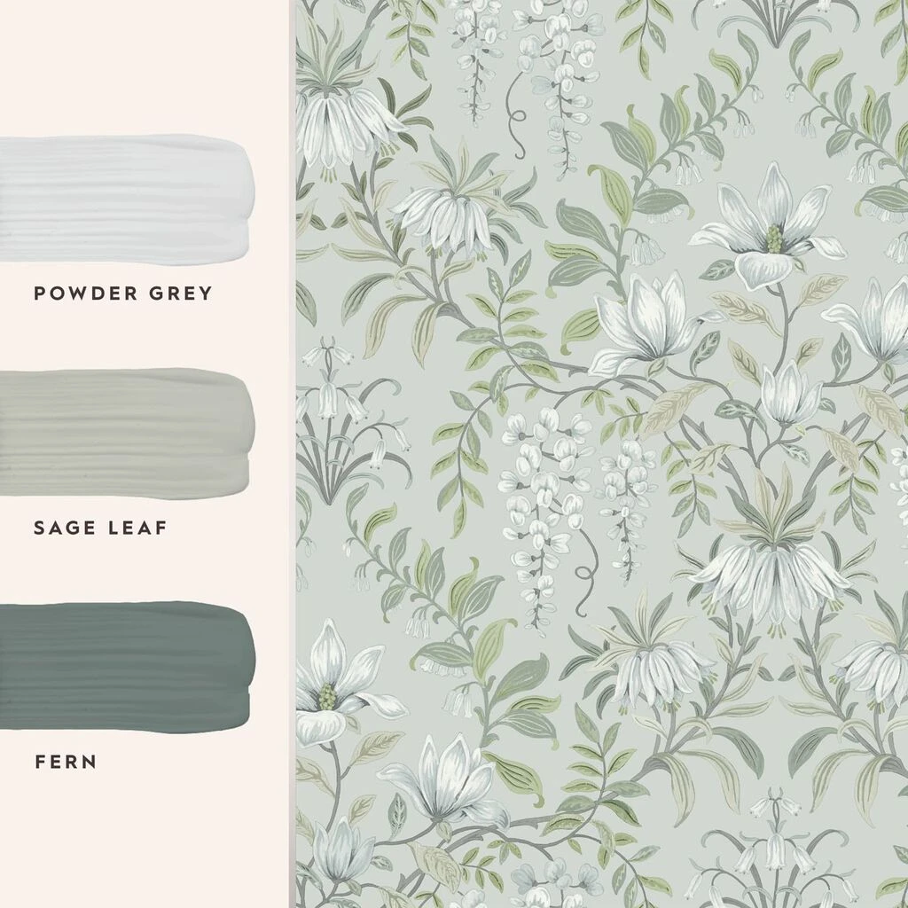 Laura Ashley Parterre Sage Wallpaper
