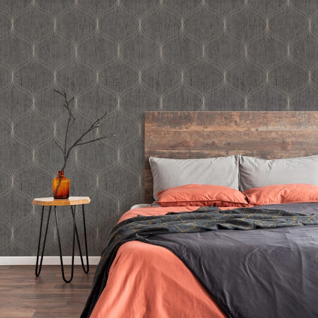optical geo grey wallpaper