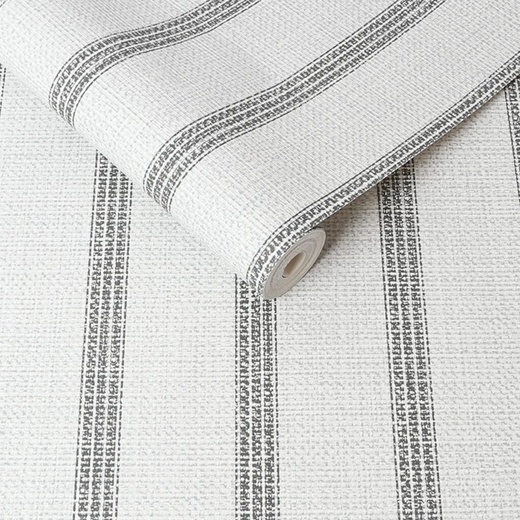 stripe flat white wallpaper
