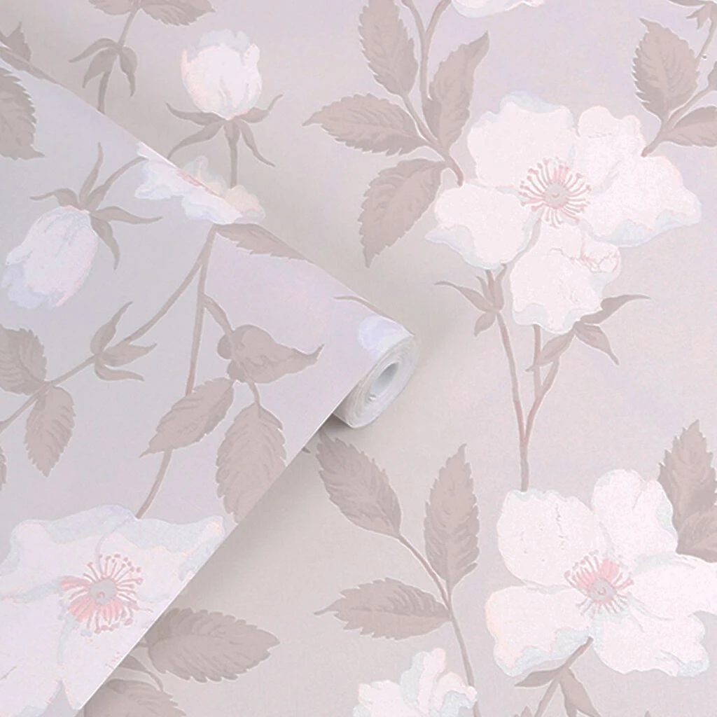 laura ashley fleurir sugared violet wallpaper
