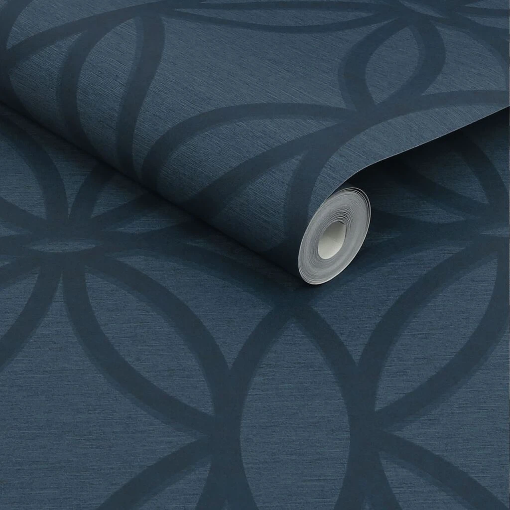 next luxe eclipse navy wallpaper