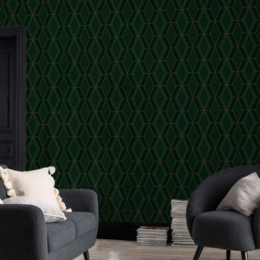 next optical triangle green wallpaper