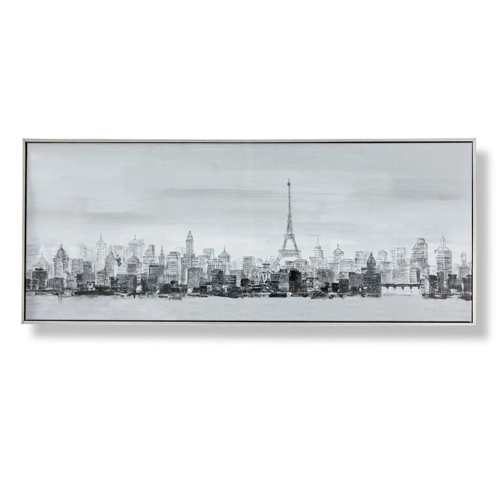 Bonne Nuit Paris Framed Canvas