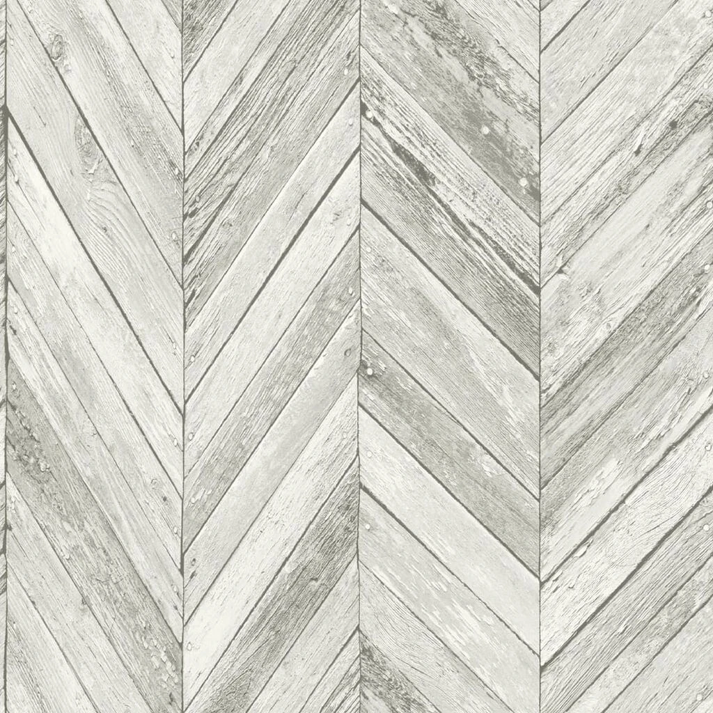 transform herringbone wood light gray wallpaper