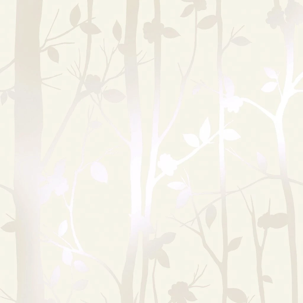 Laura Ashley Cottonwood Pearlescent White Wallpaper