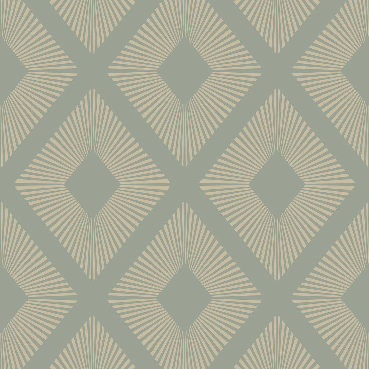 Next Deco Triangle Sage Wallpaper