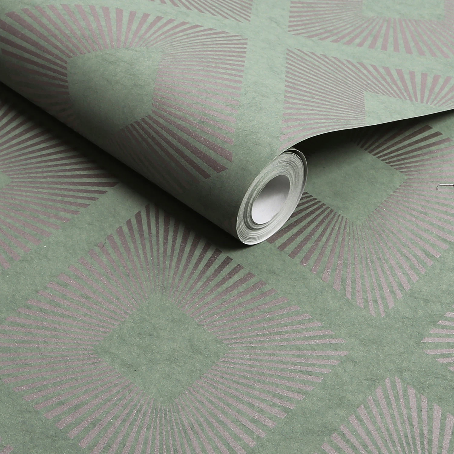 Next Deco Triangle Sage Wallpaper