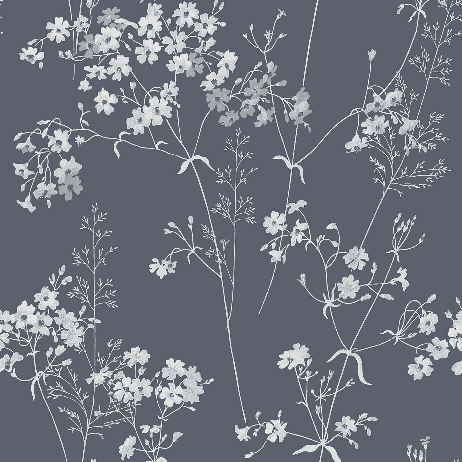 Next Leaf Navy Wallpaper
