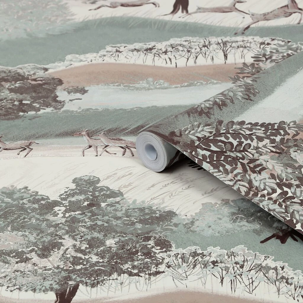 Laura Ashley Hartingdon Jade Green Wallpaper