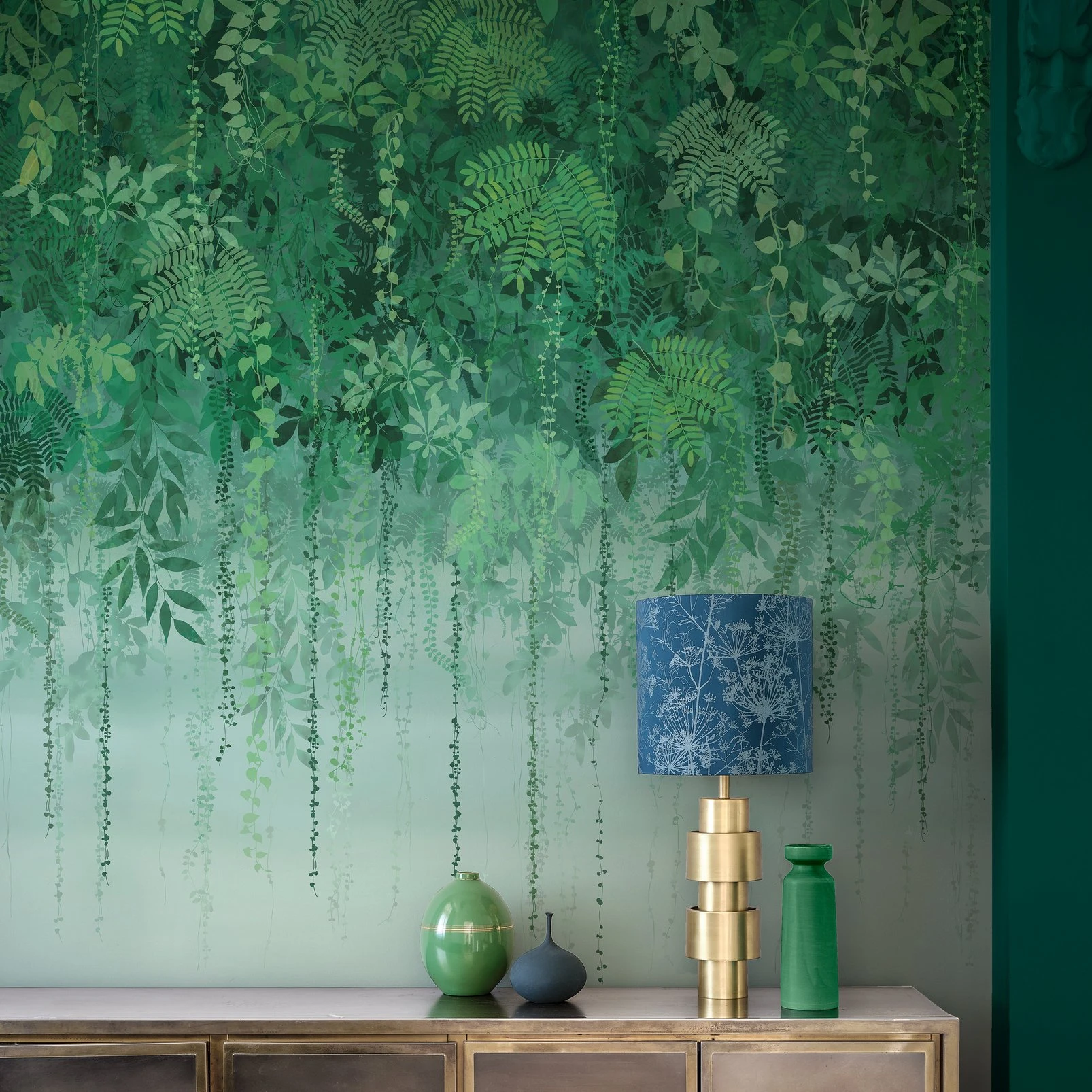 Enchanted Vale Emerald Bespoke Mural by Clarissa Hulse - 120411_ROOMSET_01.jpg