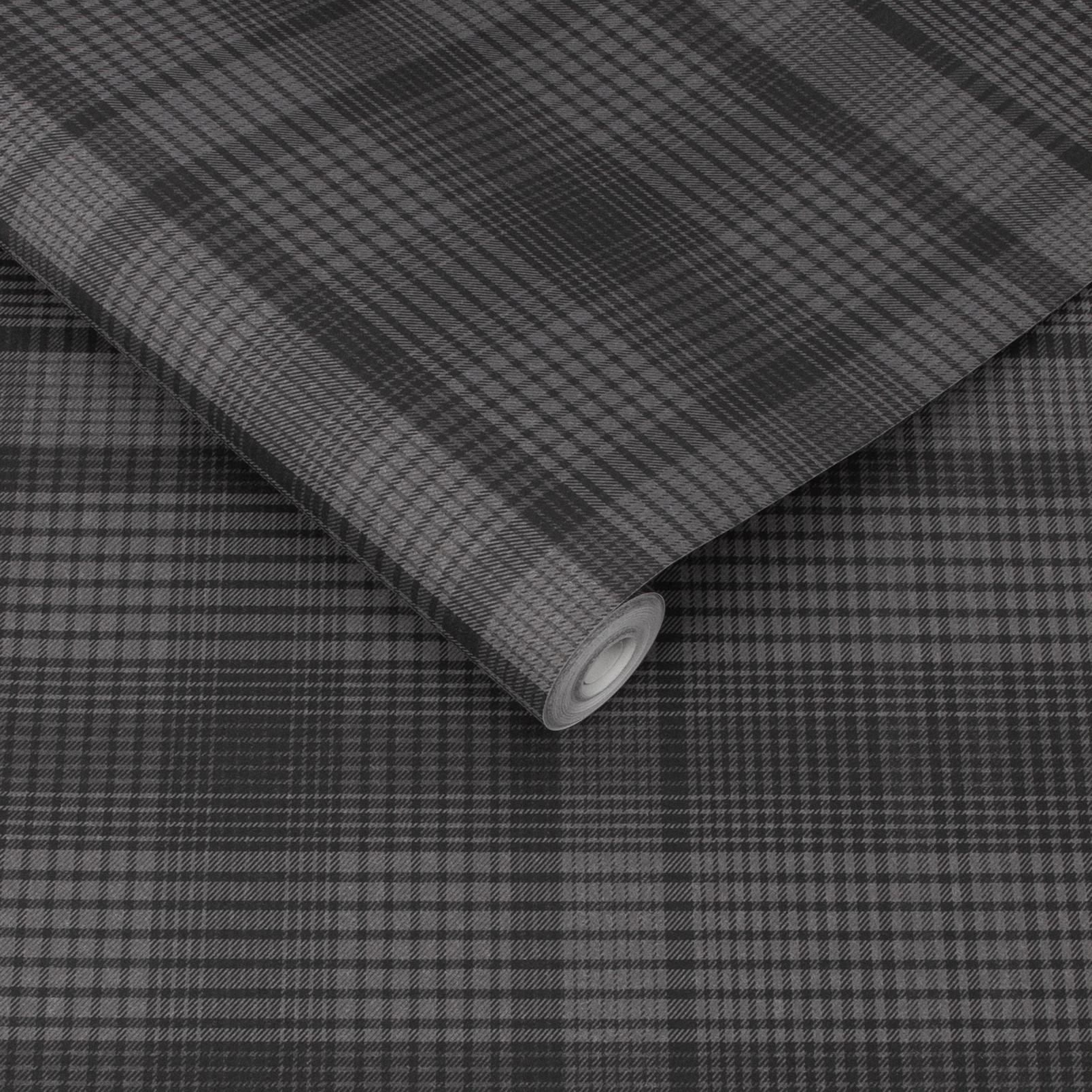 Heritage Plaid Charcoal Wallpaper - 107596_ROLLSHOT_HERITAGE PLAID CHARCOAL_02.jpg