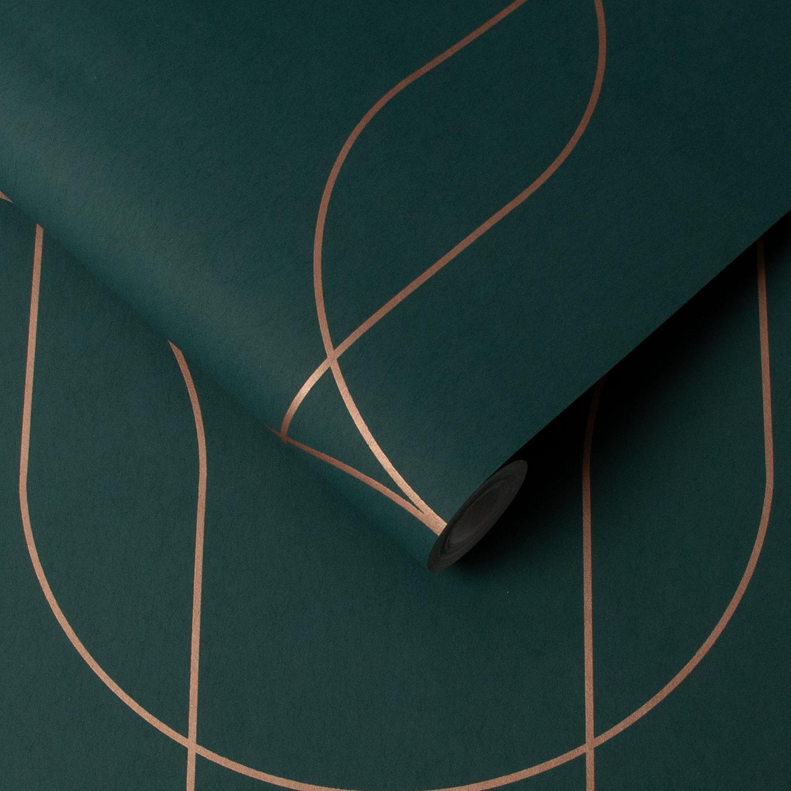 Palais Green & Copper Wallpaper - 112190_ROLLSHOT_PALAIS GREEN & COPPER_01.jpg