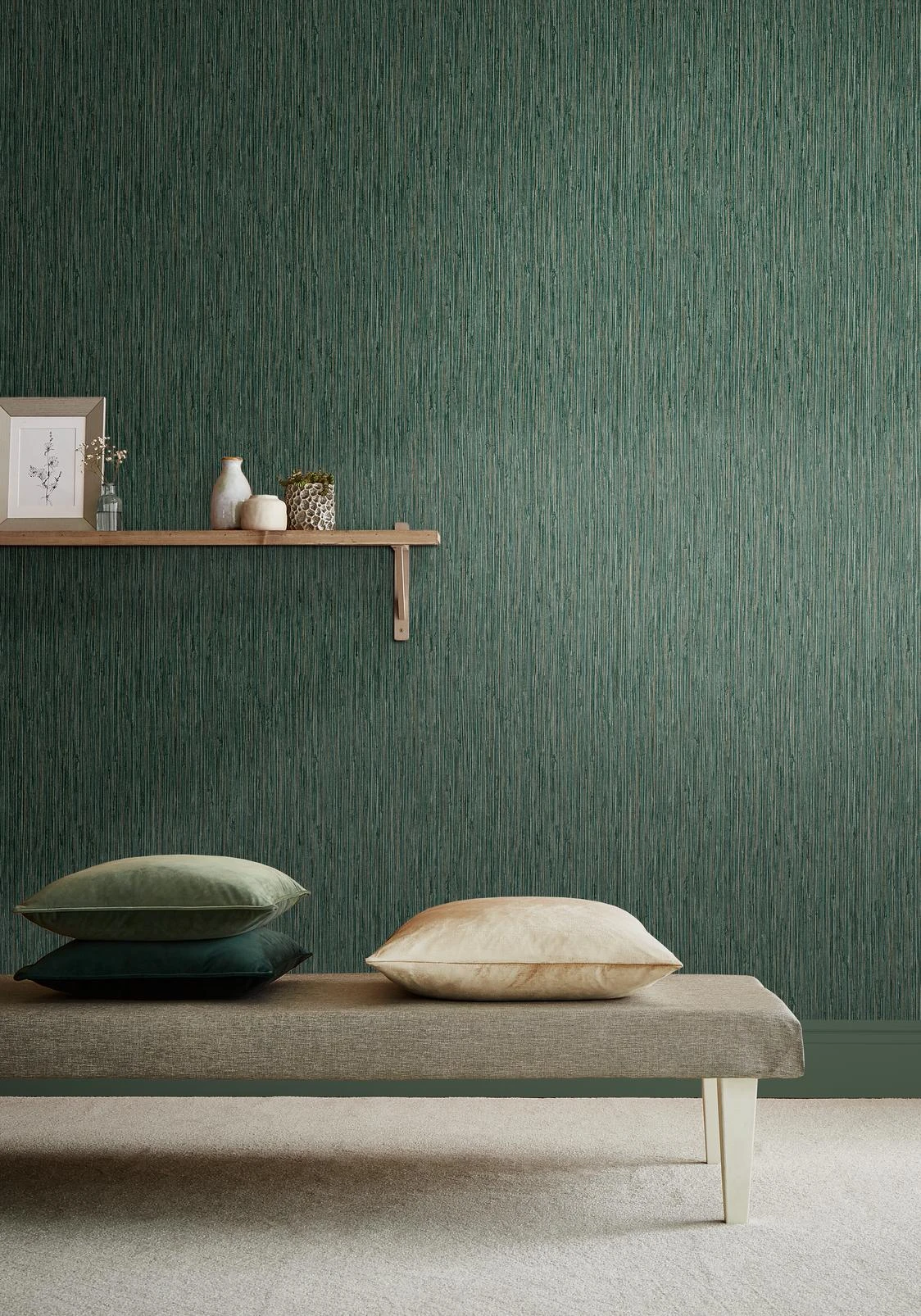 Grasscloth Texture Pine Wallpaper - 111726_ROOMSET_01.jpg