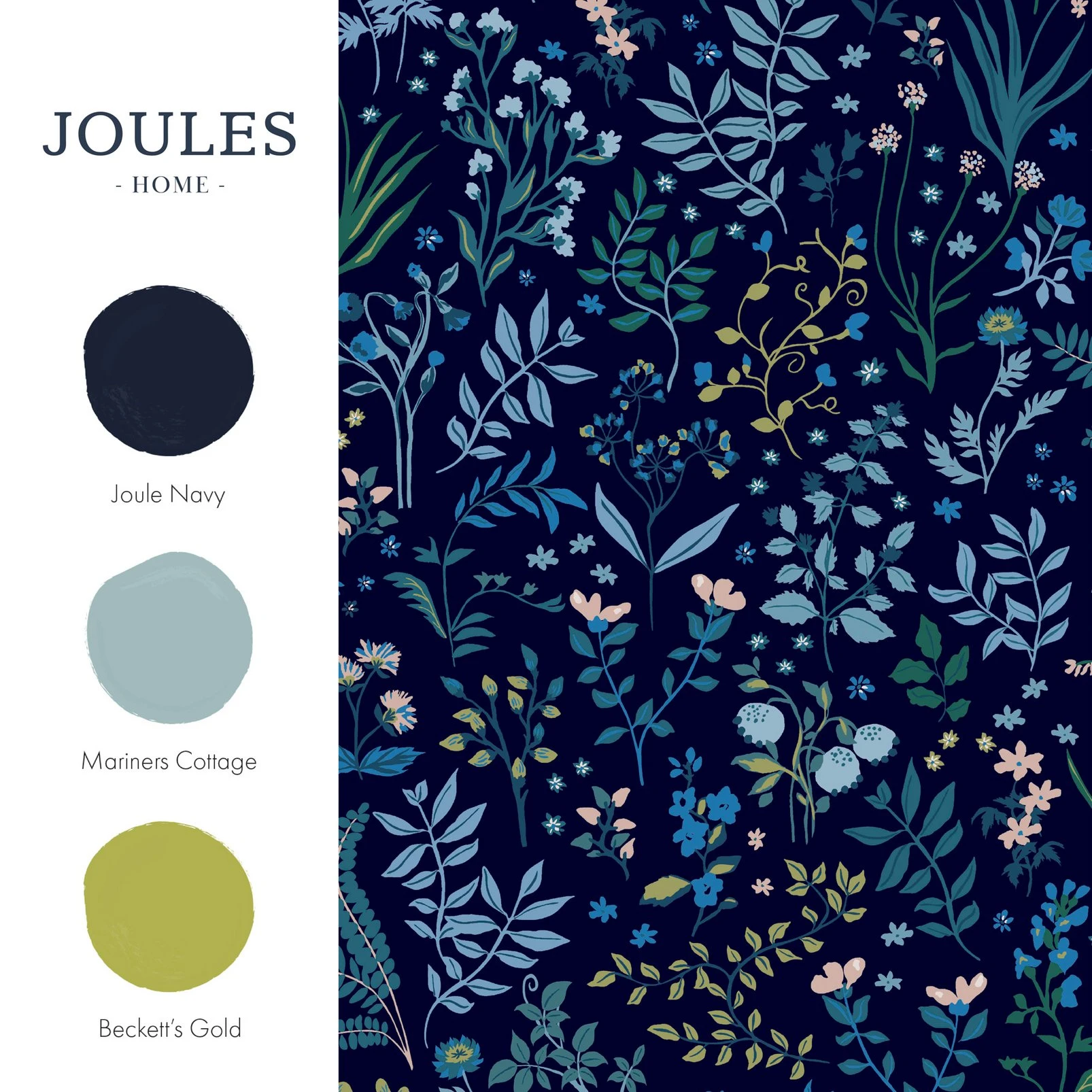 Joules Holcombe Floral Navy Wallpaper - 120874_FLATLAY_HOLCOMBE FLORAL NAVY_01.jpg